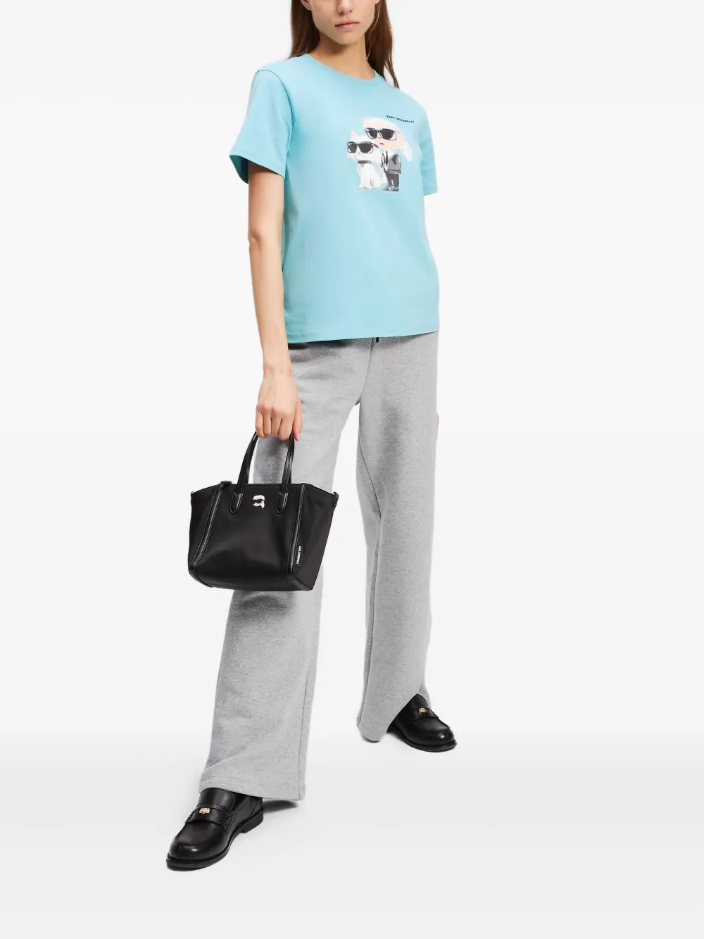 Karl Lagerfeld T-shirt met grafische print Blauw