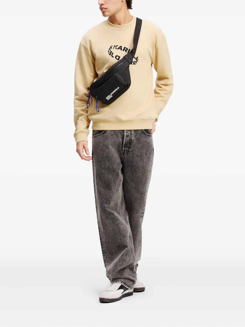 Karl Lagerfeld Jeans Sweater met logoprint Beige