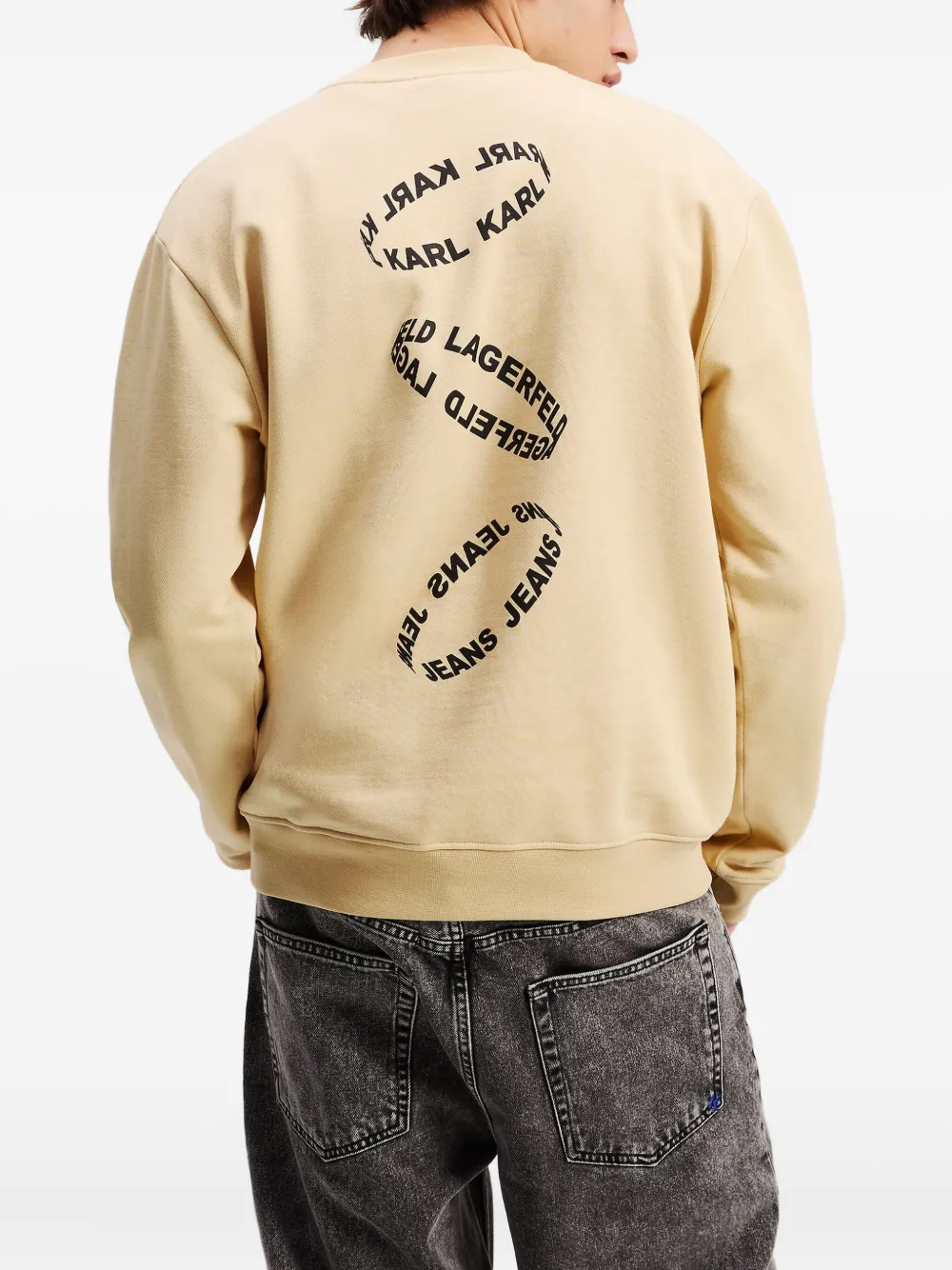 Karl Lagerfeld Jeans Sweater met logoprint Beige