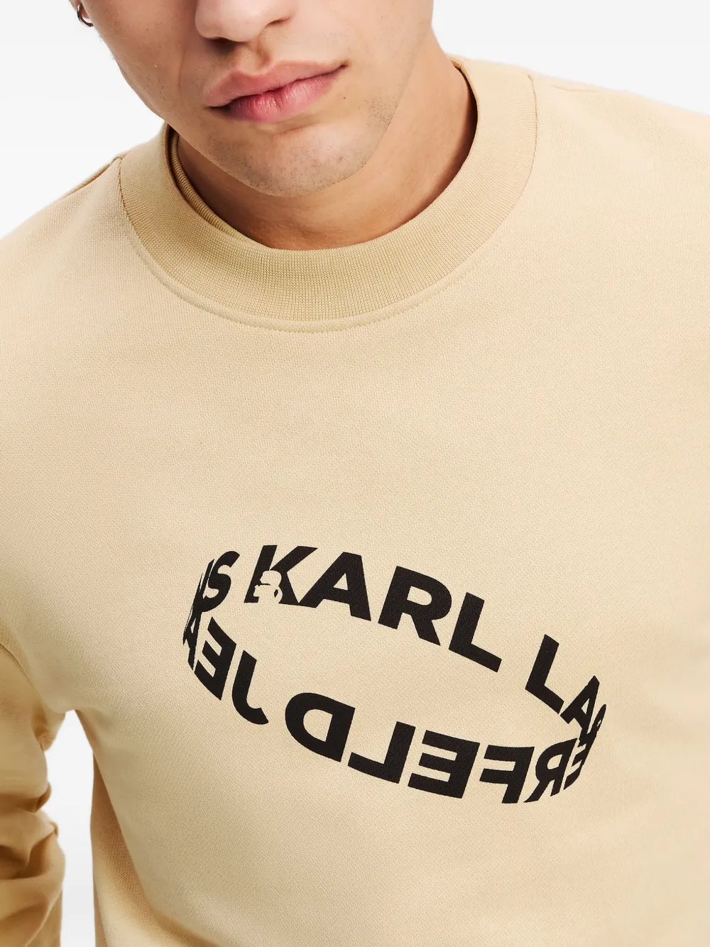 Karl Lagerfeld Jeans Sweater met logoprint Beige