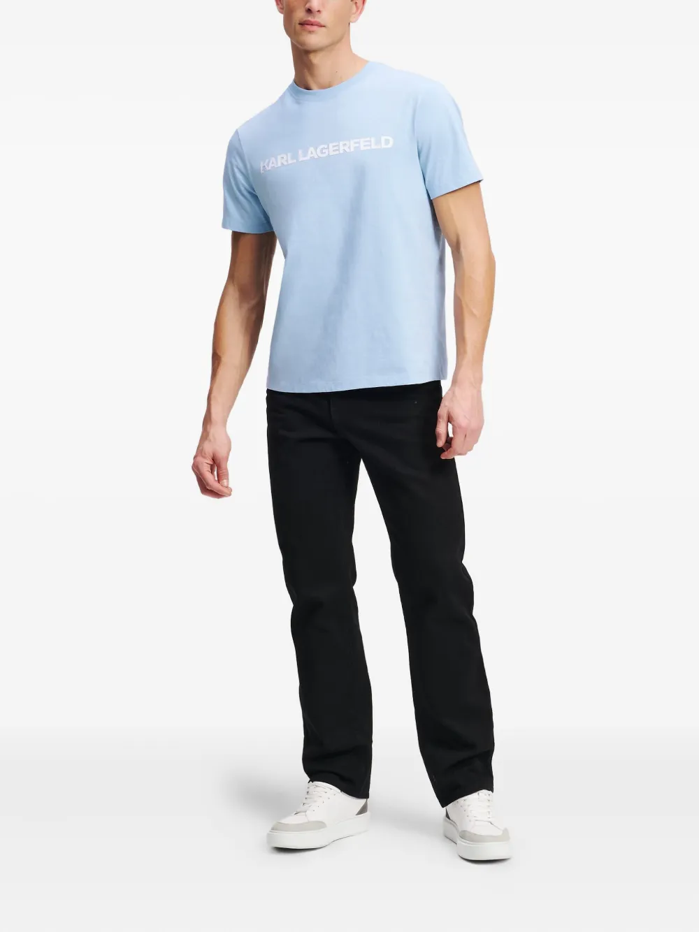 Karl Lagerfeld T-shirt met logoprint - Blauw