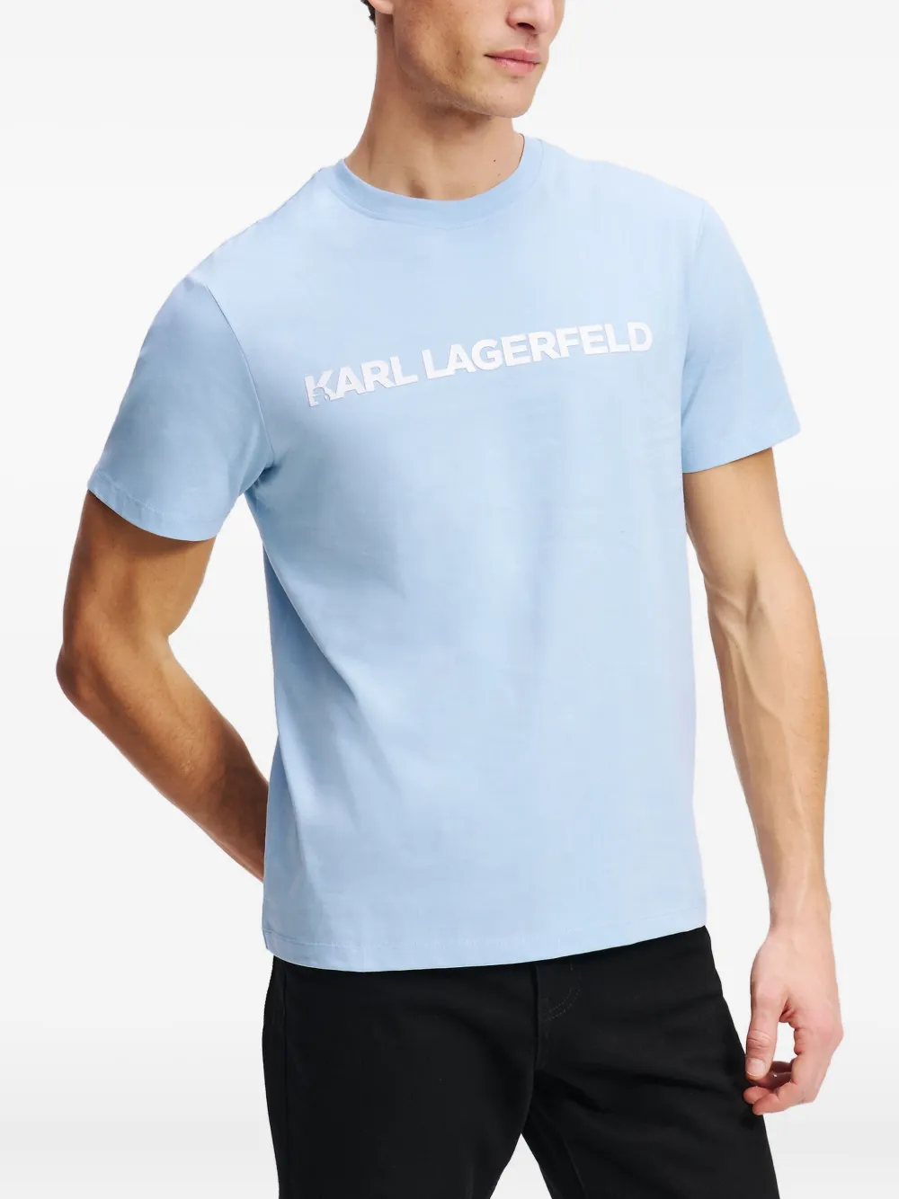 Karl Lagerfeld T-shirt met logoprint Blauw