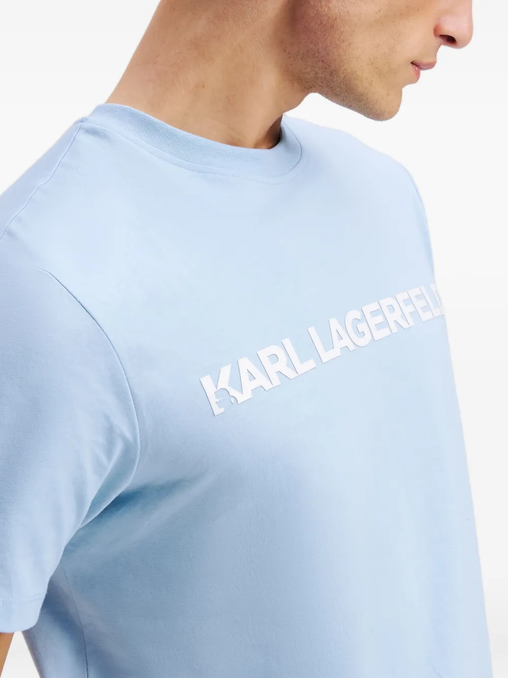 Karl Lagerfeld T-shirt met logoprint Blauw