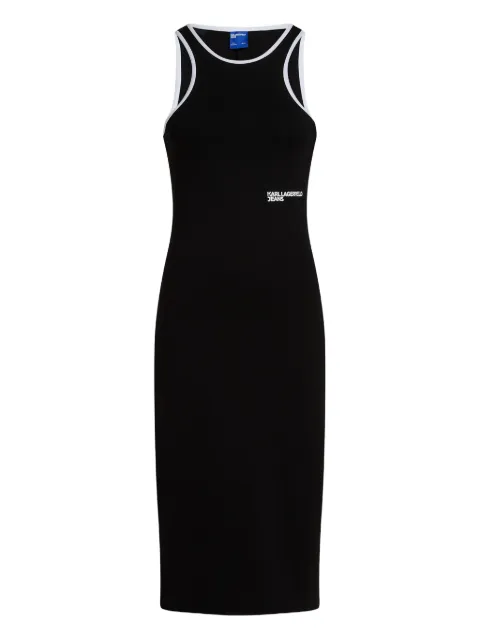 Karl Lagerfeld Jeans contrast-trim sleeveless midi dress