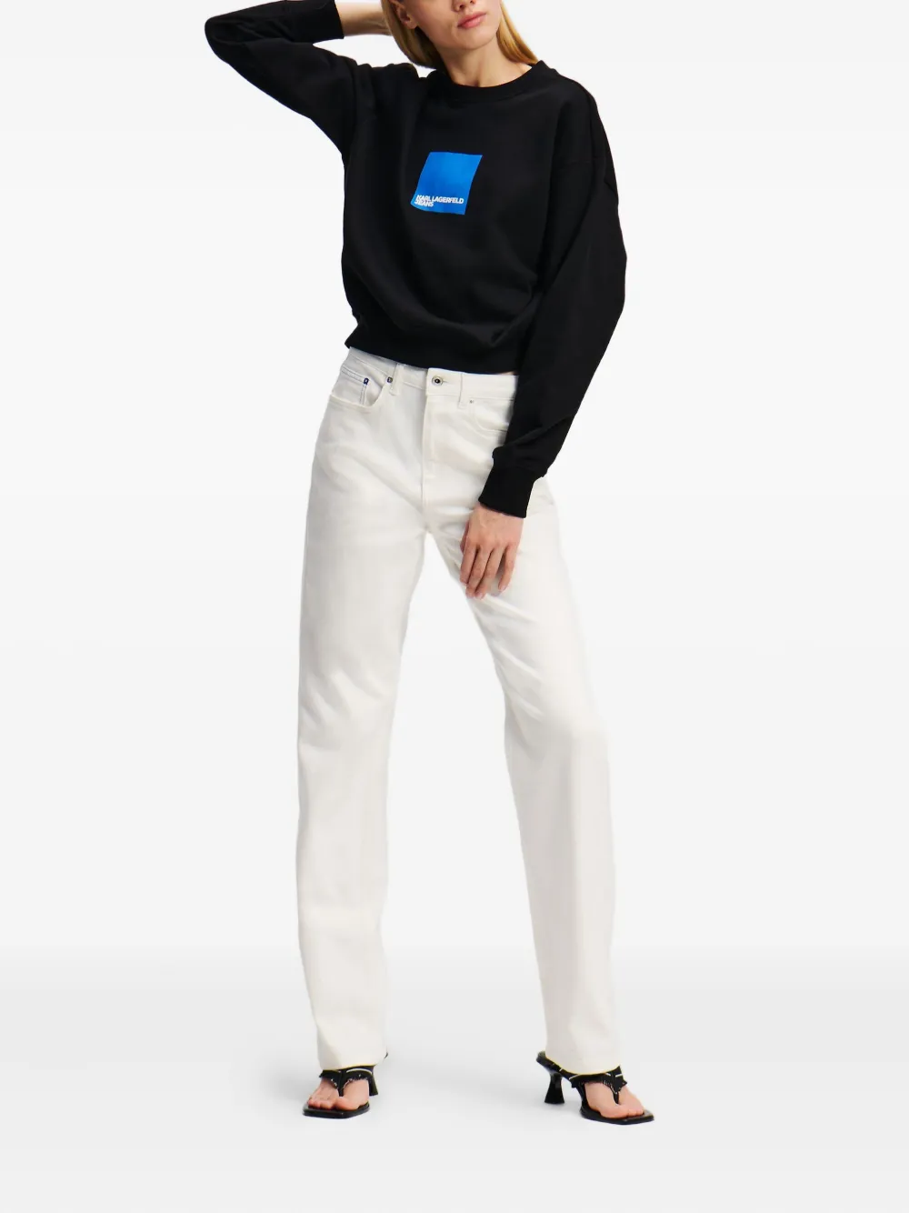 Karl Lagerfeld Jeans Sweater met logo Zwart