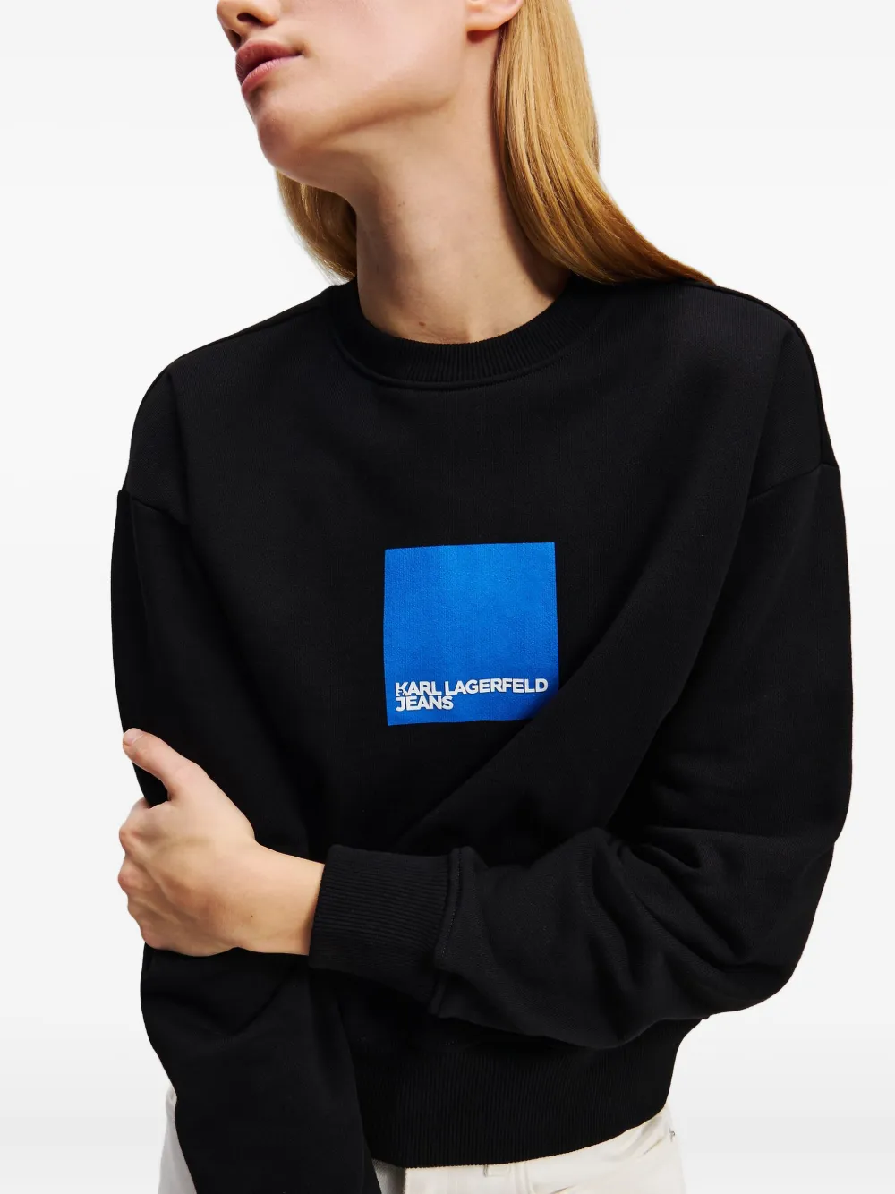 Karl Lagerfeld Jeans Sweater met logo Zwart