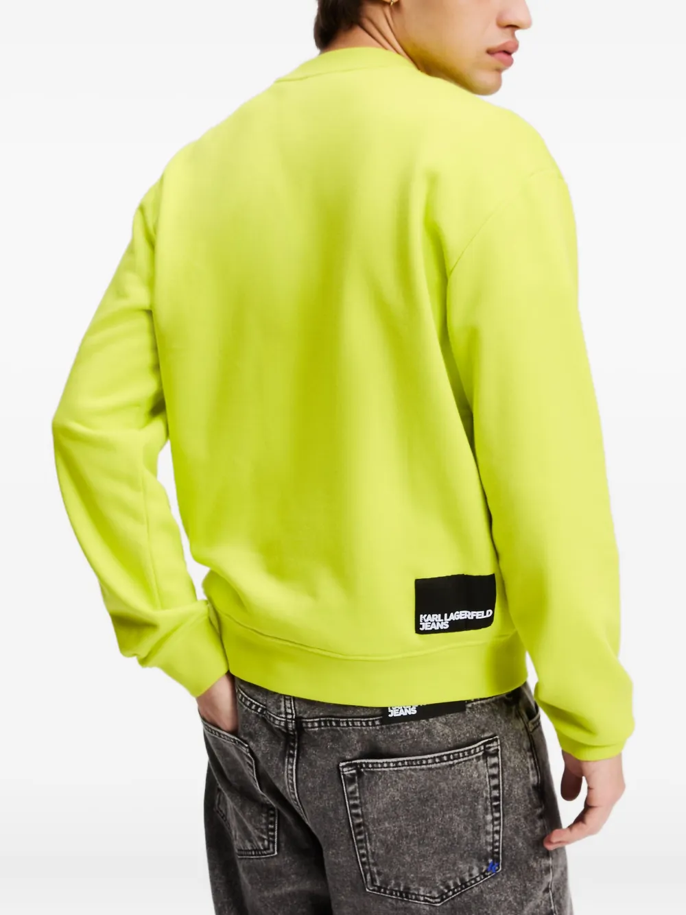 Karl Lagerfeld Jeans Sweater met logoprint Geel