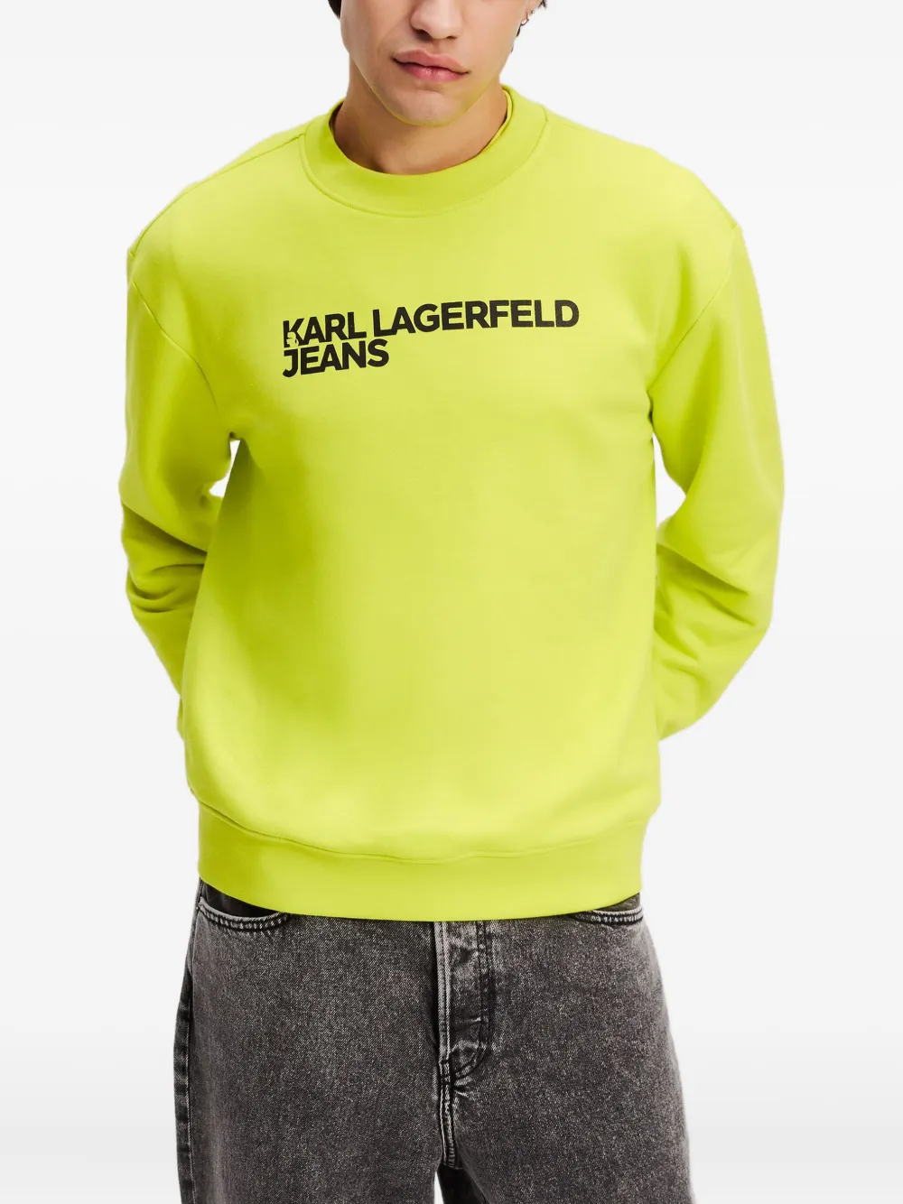 Karl Lagerfeld Jeans Sweater met logoprint Geel