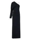 Danamé asymmetrical draped evening dress - Black