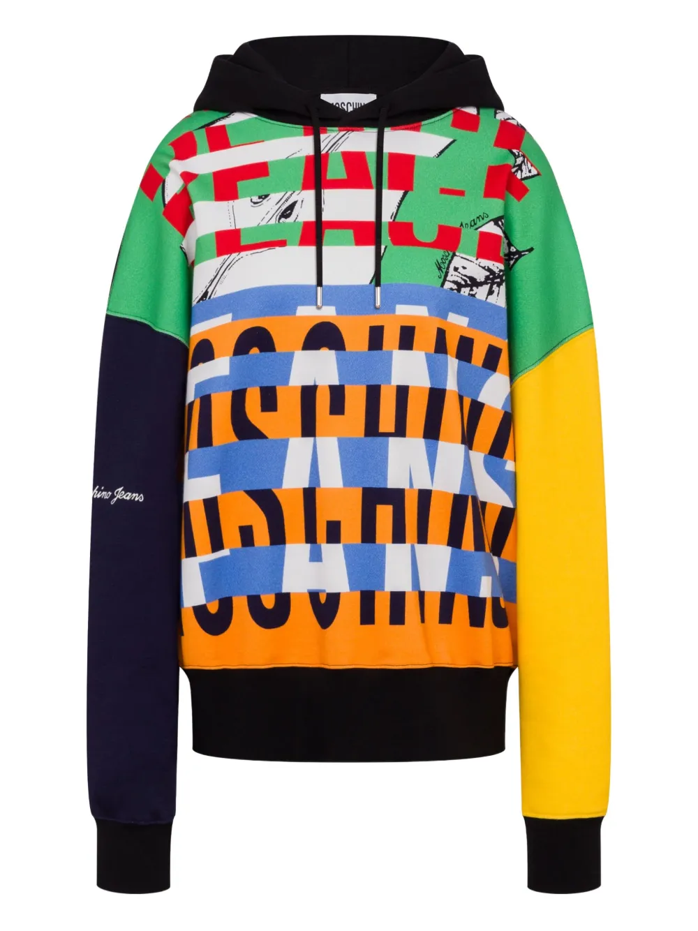 MOSCHINO JEANS Hoodie met print Zwart