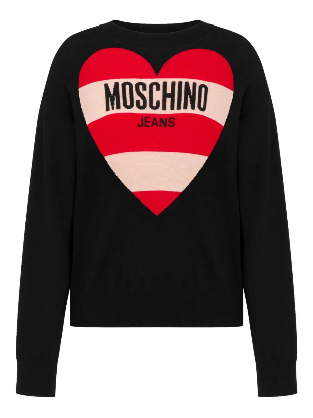 MOSCHINO JEANS Trui met intarsia logo Zwart