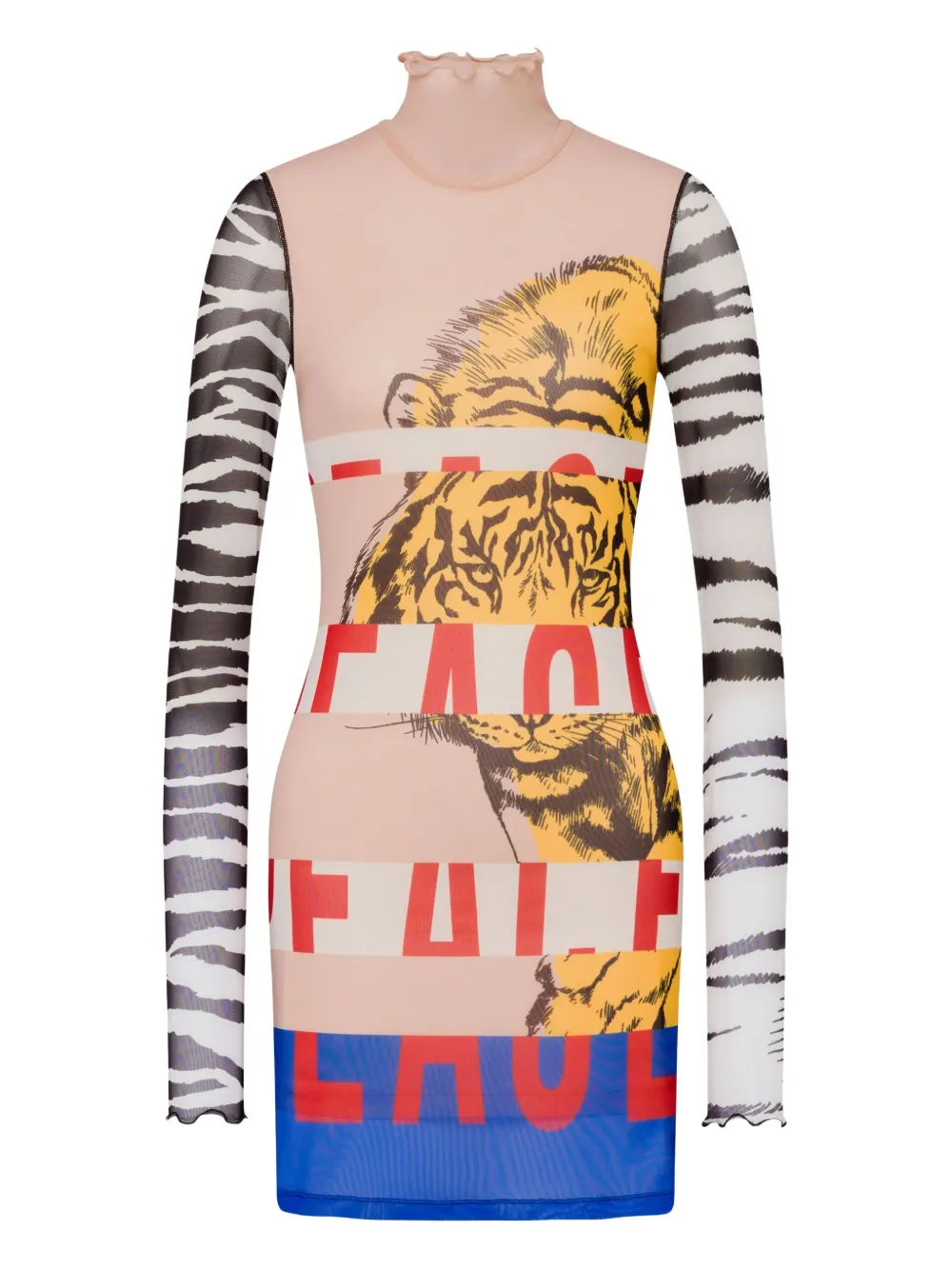 graphic-print mini dress