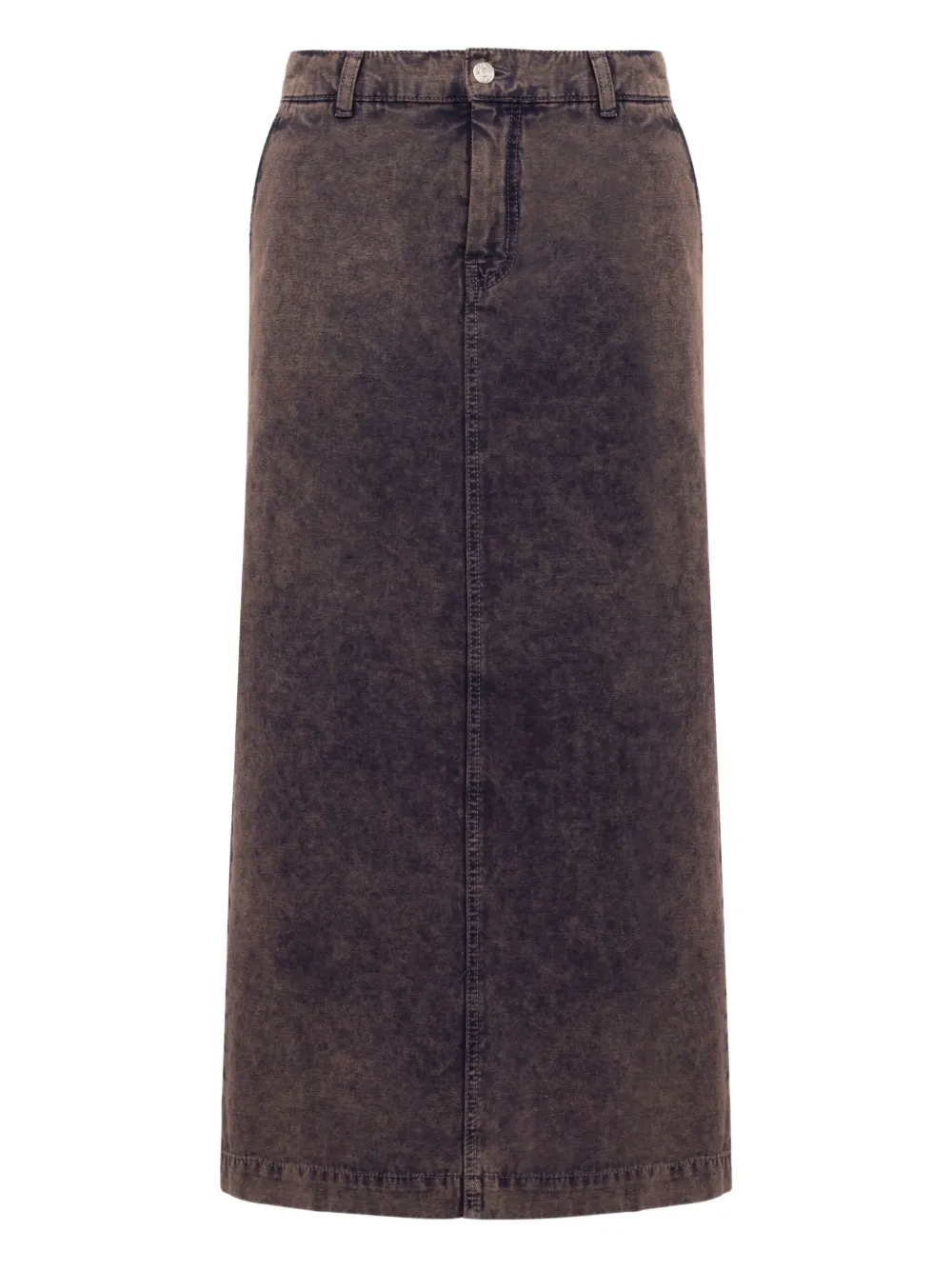 denim midi skirt