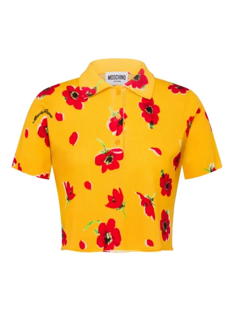 MOSCHINO JEANS cropped polo shirt