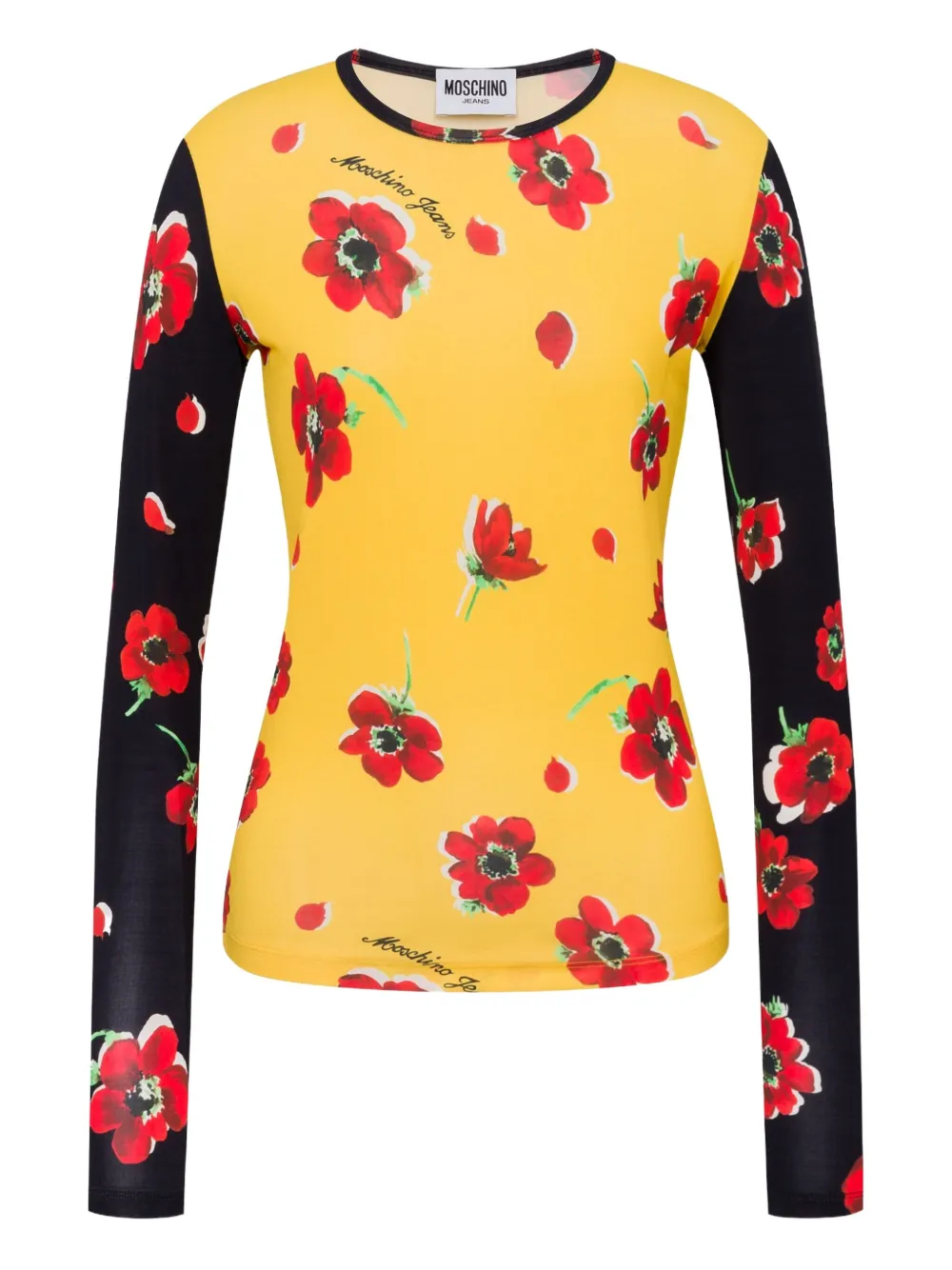 floral-print T-shirt
