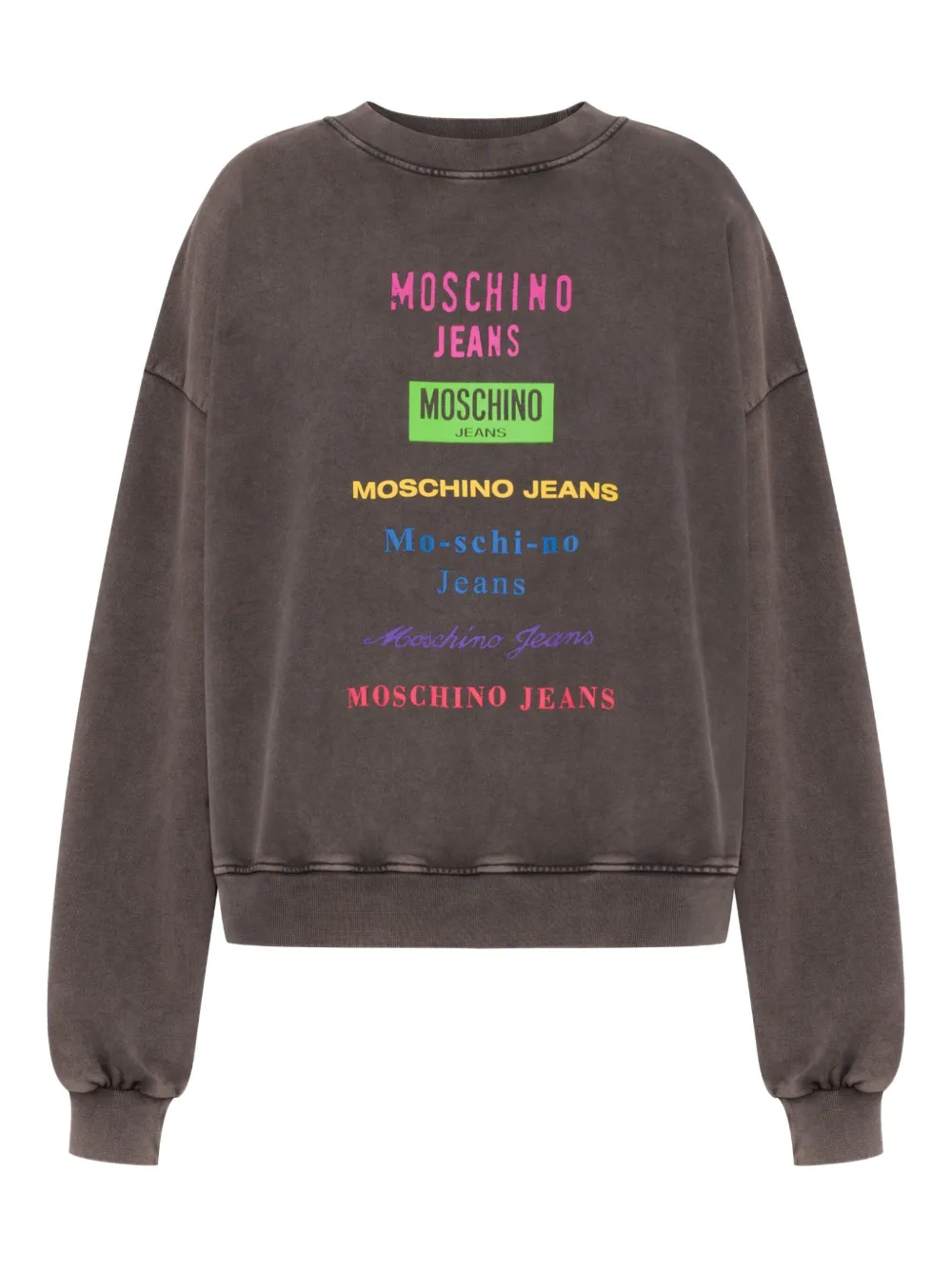 MOSCHINO JEANS Sweater met logoprint Grijs