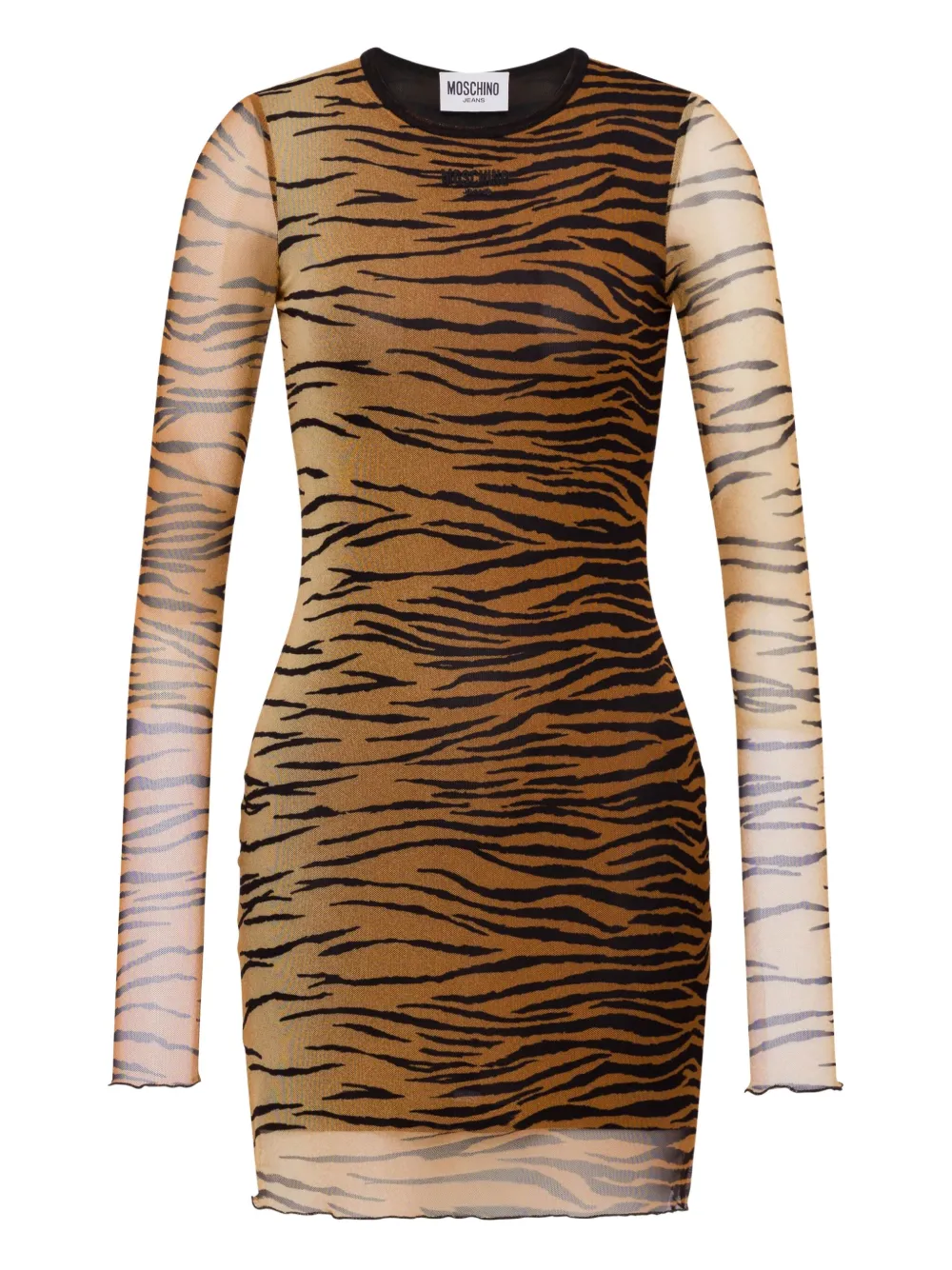 animal-pattern mini dress