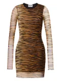MOSCHINO JEANS animal-pattern mini dress - Brown