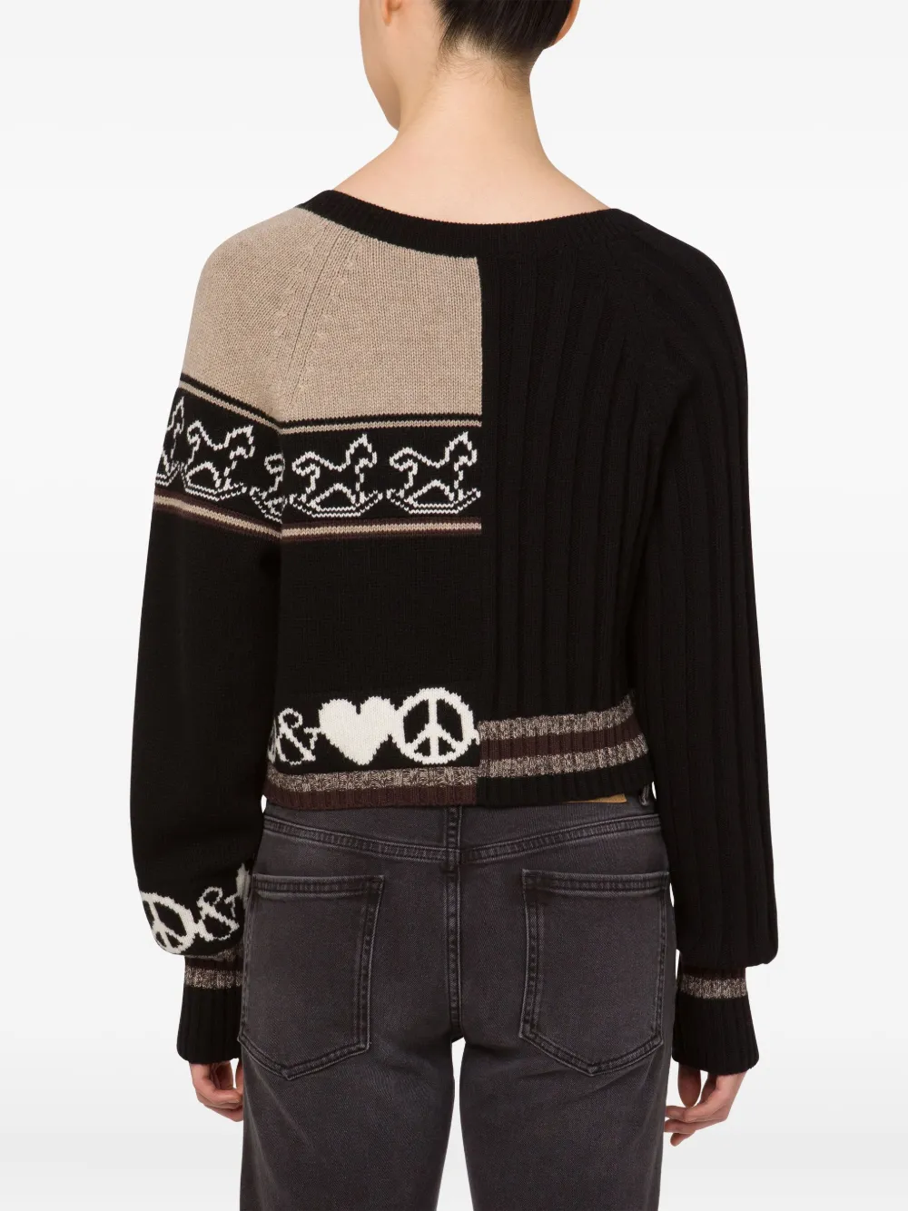 MOSCHINO JEANS Vest met print Zwart