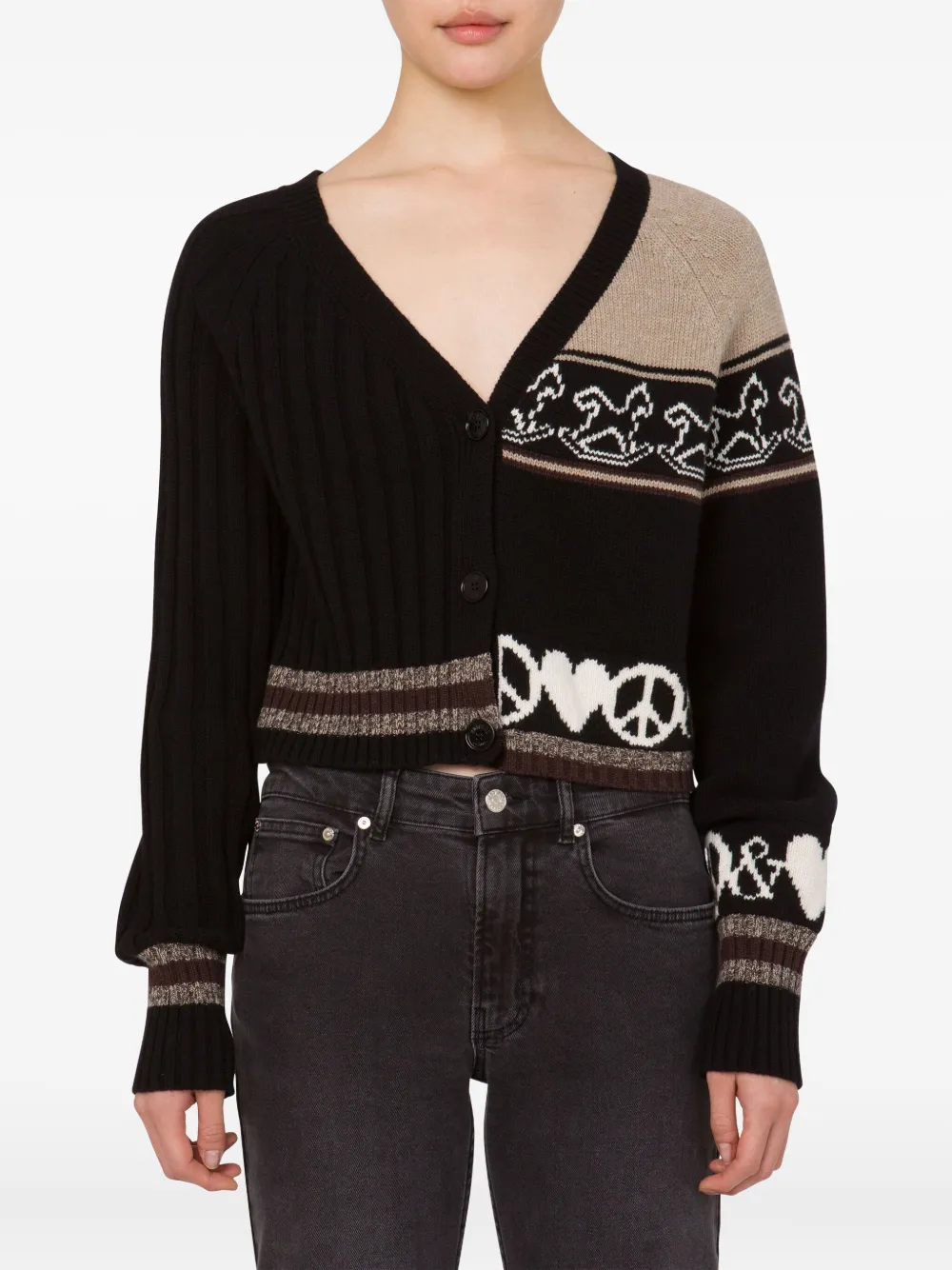 MOSCHINO JEANS Vest met print Zwart