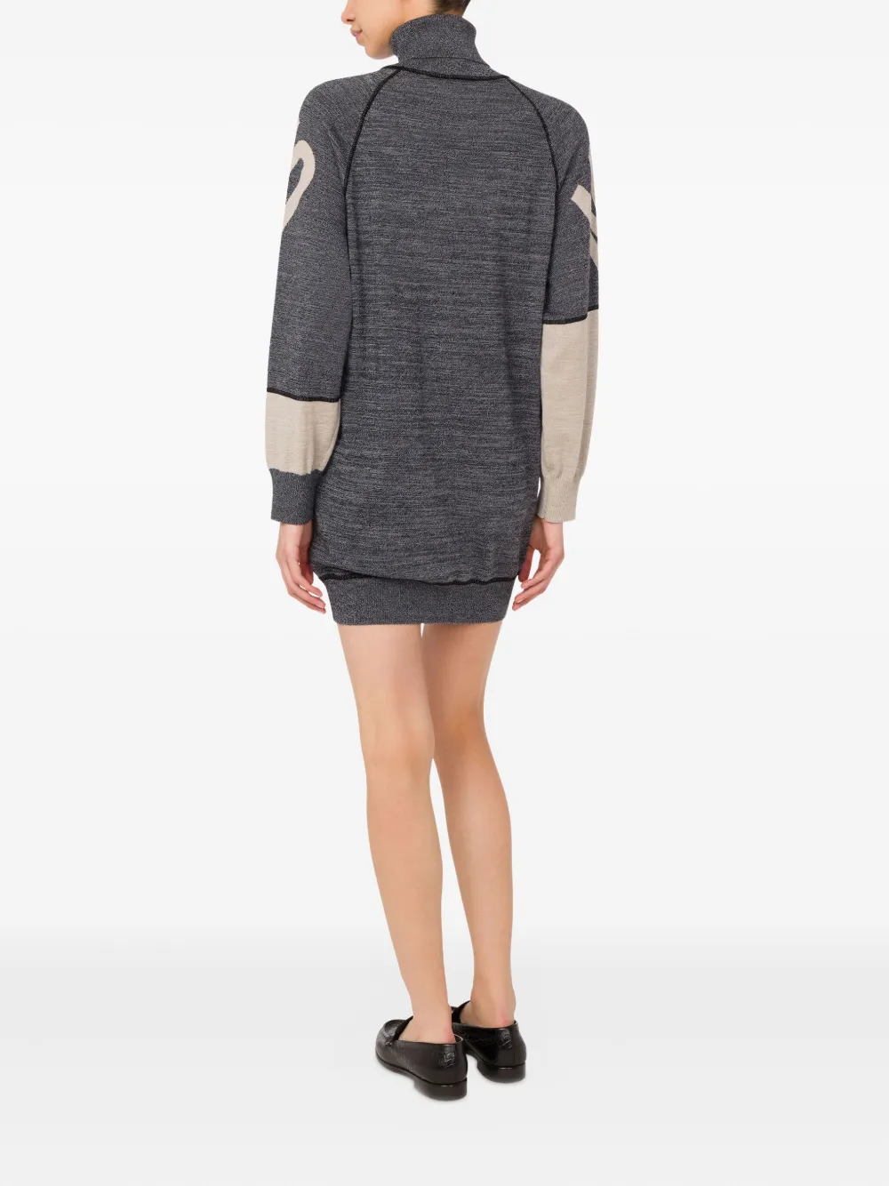 MOSCHINO JEANS Gebreide midi-jurk Grijs