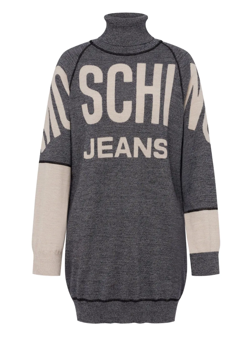 MOSCHINO JEANS Gebreide midi-jurk Grijs