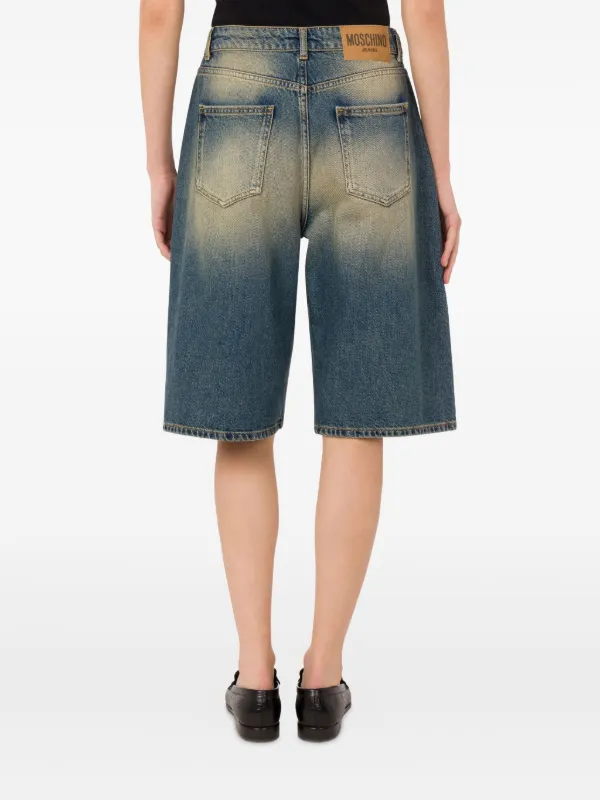 ショートパンツ Moschino Jeans Shorts MOSCHINO JEANS logo-patch stud-embellished Denim Shorts