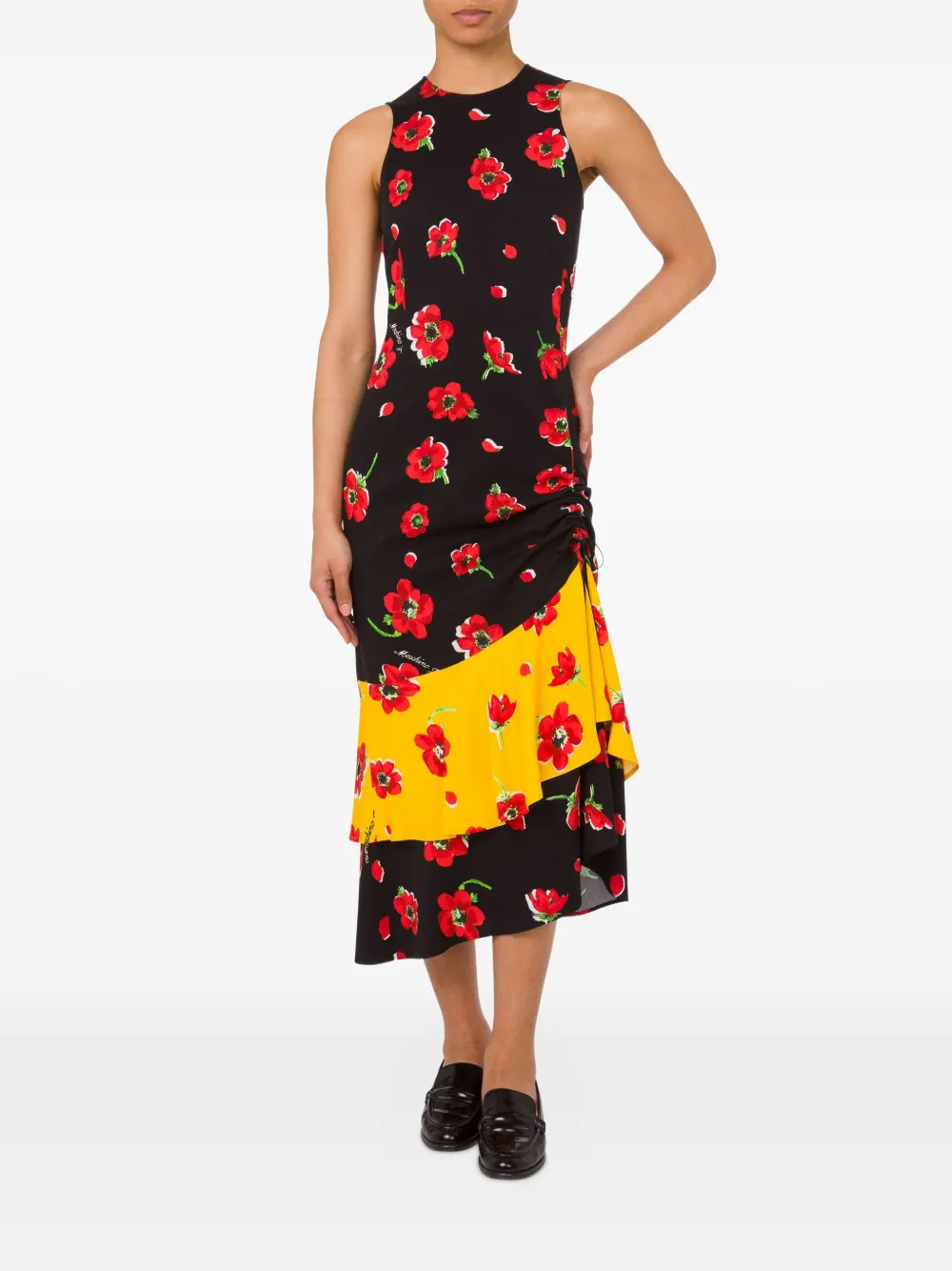 MOSCHINO JEANS floral-print dress - Zwart