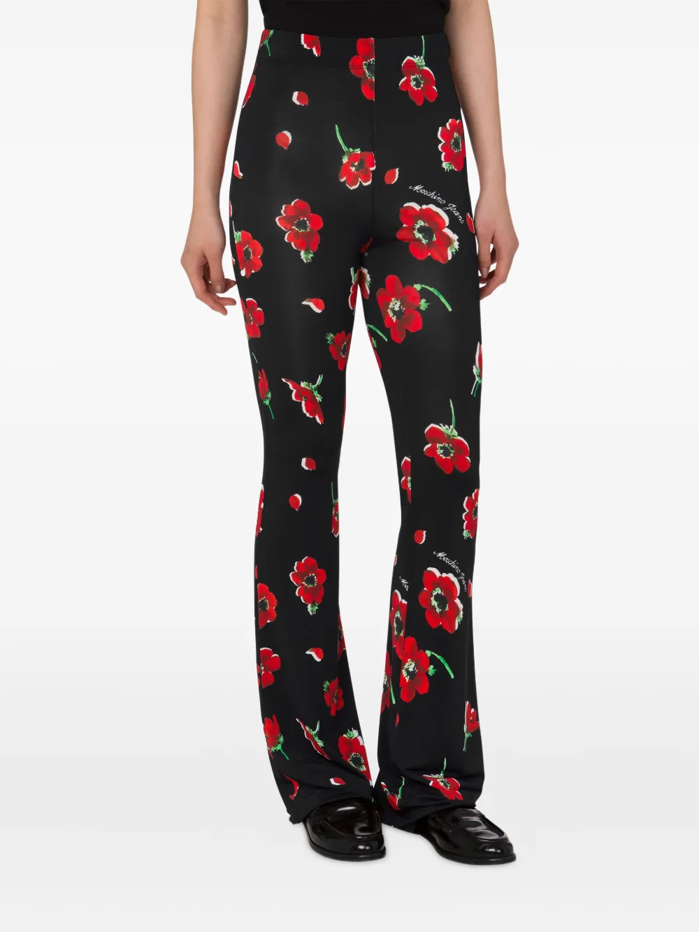 MOSCHINO JEANS floral-print trousers - Zwart