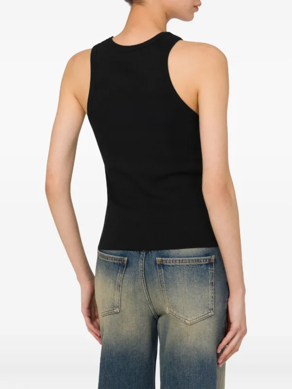 MOSCHINO JEANS Cotton Tank Top | Black | FARFETCH ZA