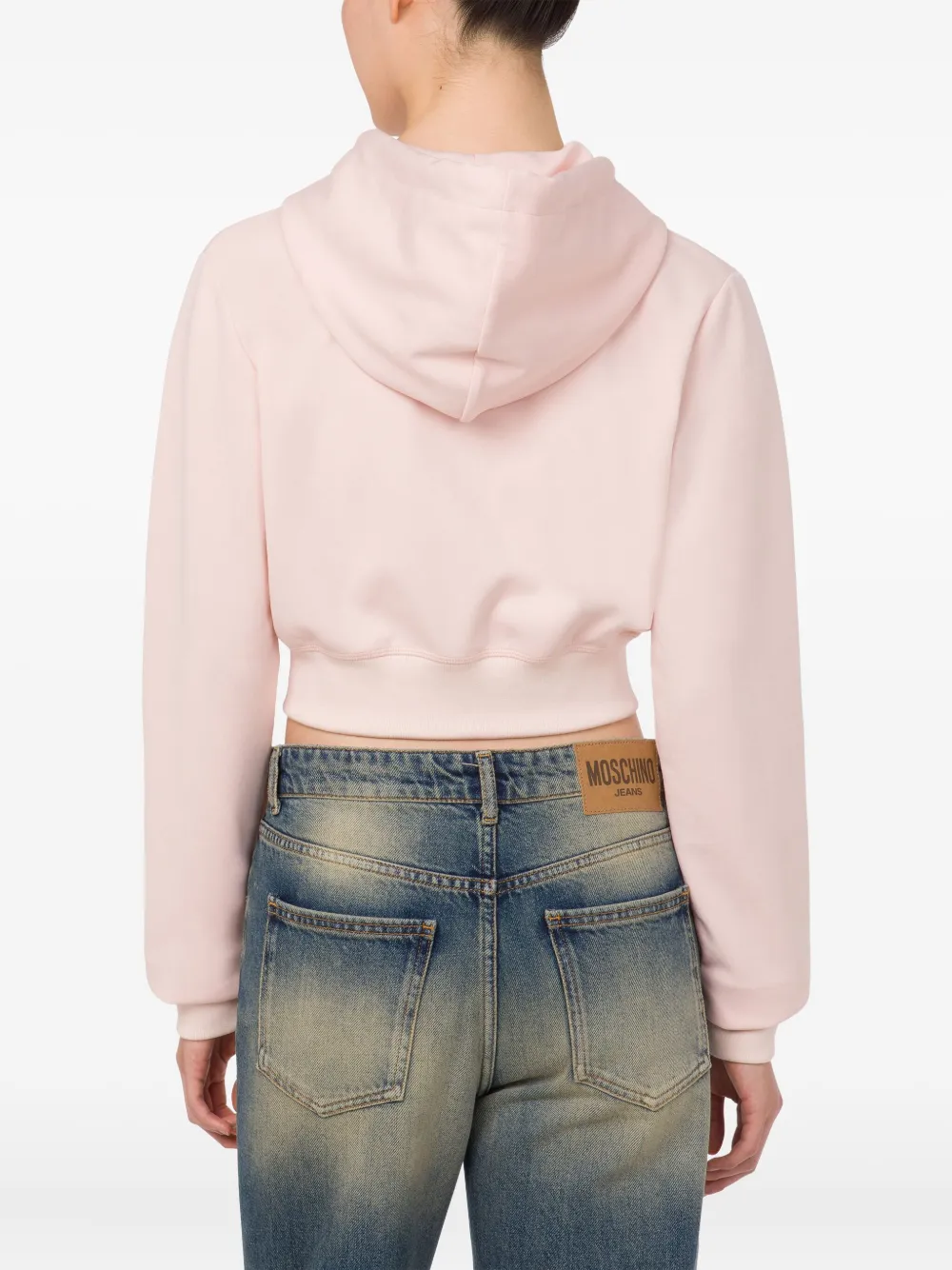 MOSCHINO JEANS Hoodie met logoprint Roze