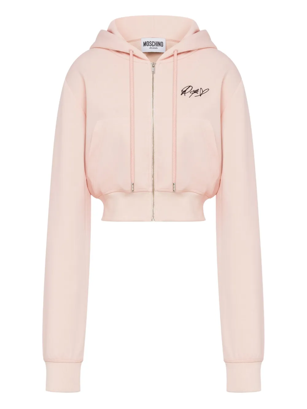 MOSCHINO JEANS Hoodie met logoprint Roze