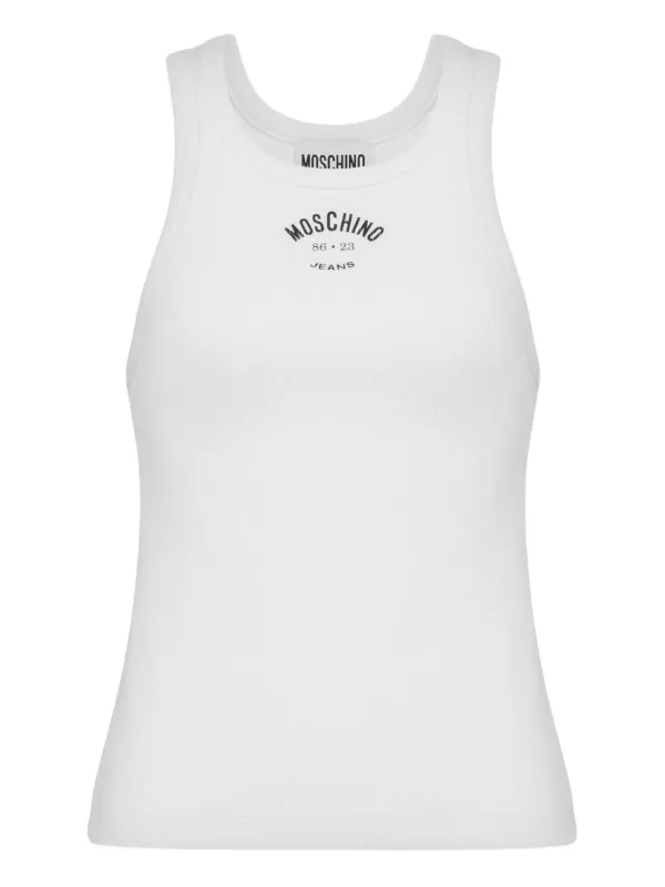 MO5CH1NO JEANS ホワイトタンクトップ MOSCHINO JEANS タンクトップ | ホワイト | FARFETCH JP