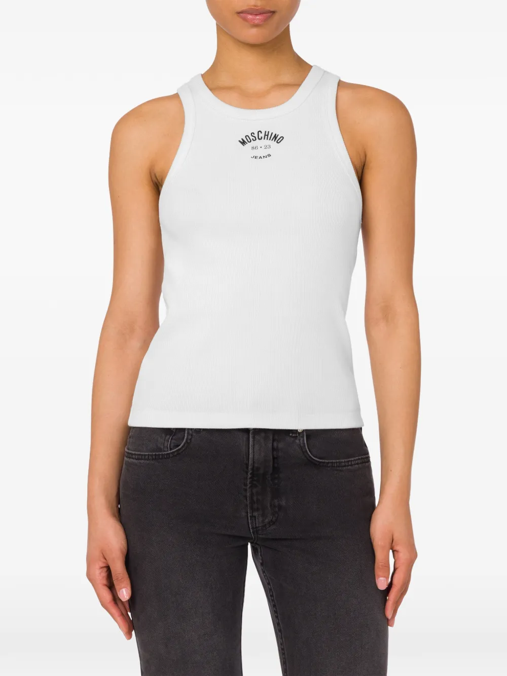 MOSCHINO JEANS Katoenen tanktop Wit