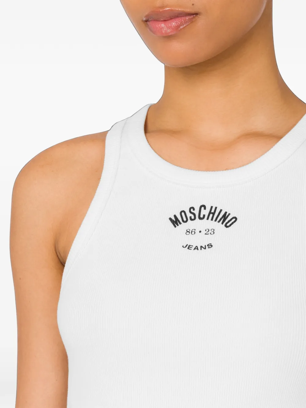 MOSCHINO JEANS Katoenen tanktop Wit