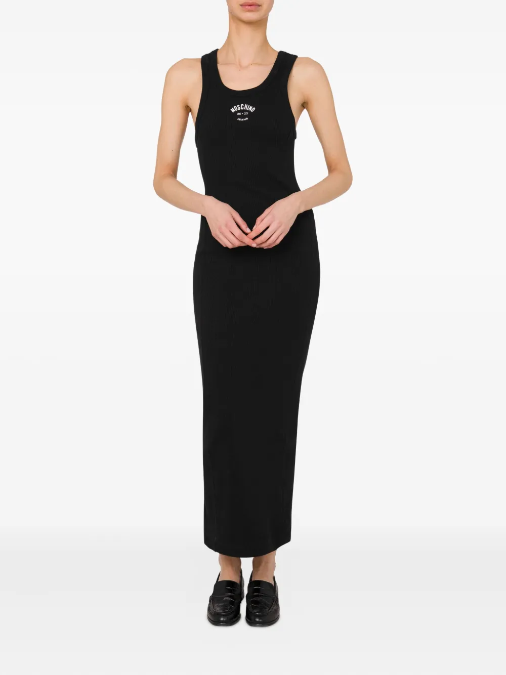 MOSCHINO JEANS cotton midi dress - Zwart