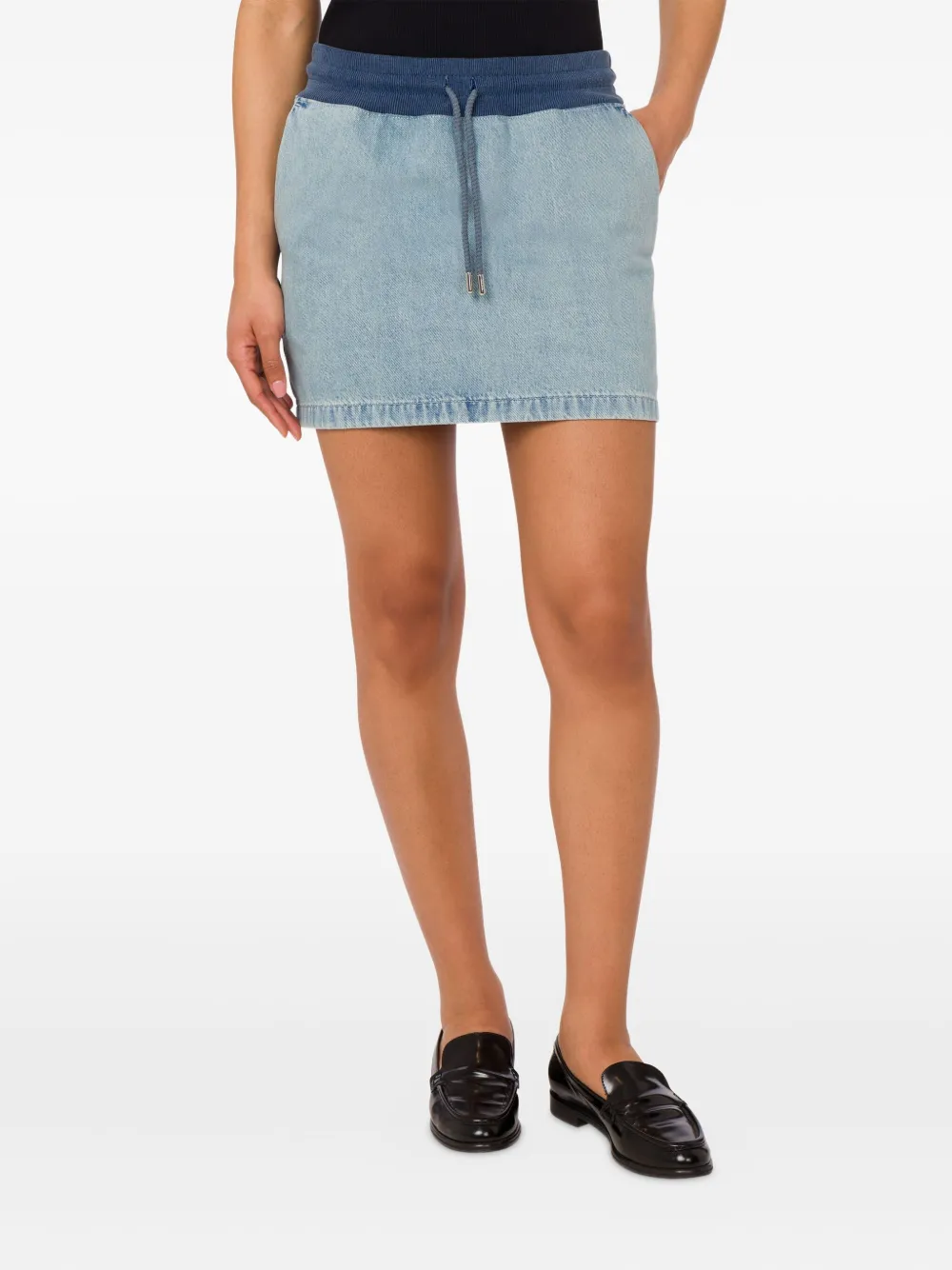 MOSCHINO JEANS cotton mini skirt - Blauw