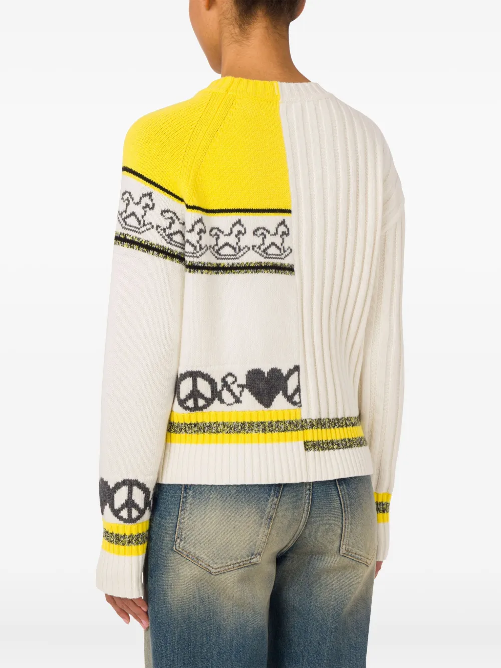 MOSCHINO JEANS patterned jumper Wit