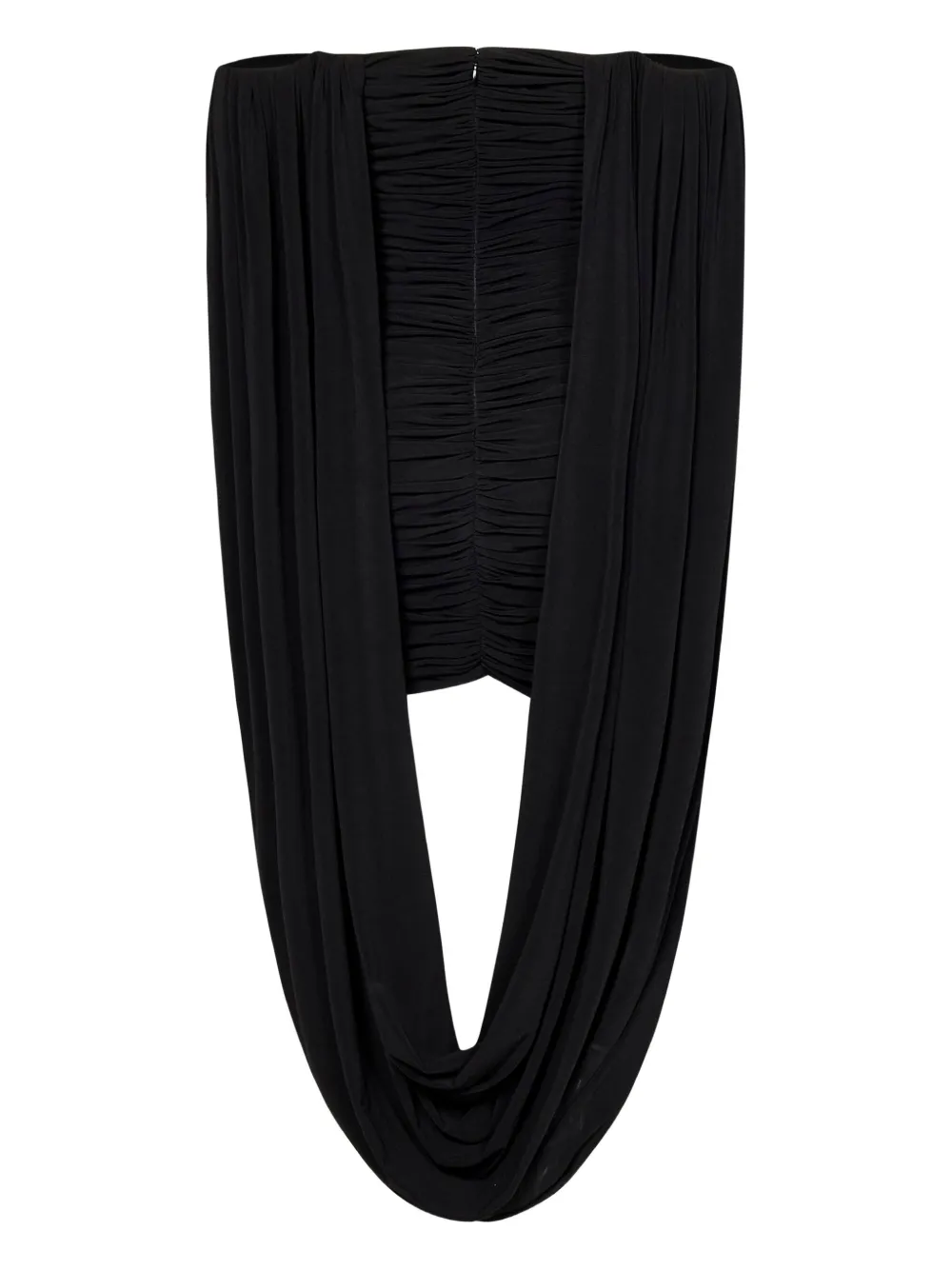 Mônot draped ruched top - Zwart