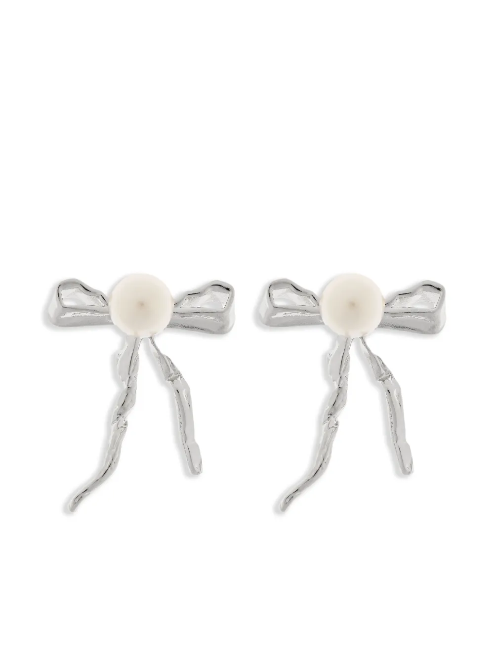 Marni bow-motif earrings - Argento