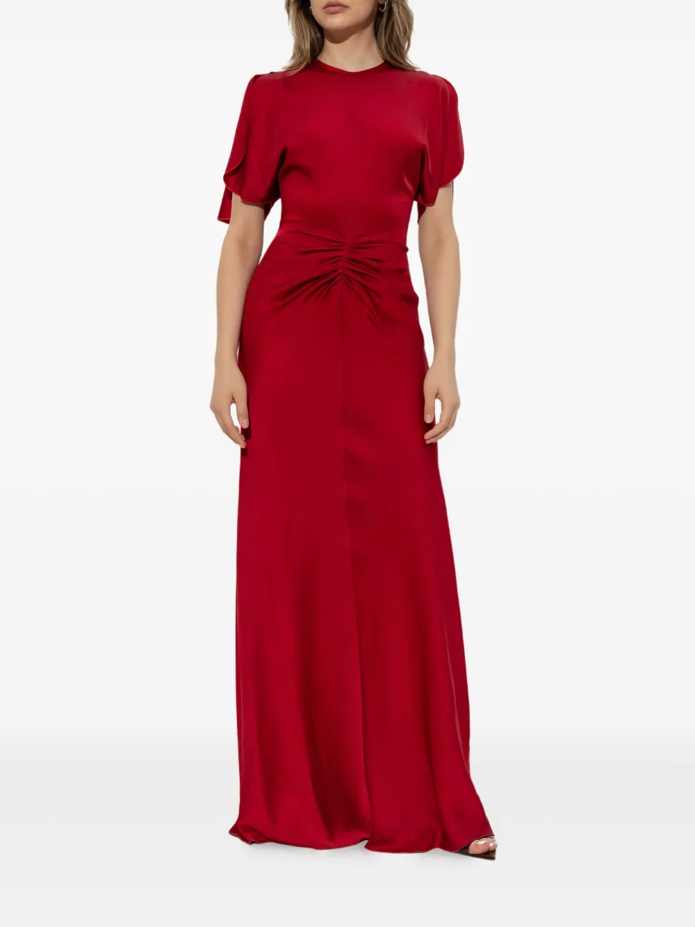 Victoria Beckham Maxi-jurk met gedrapeerd detail Rood