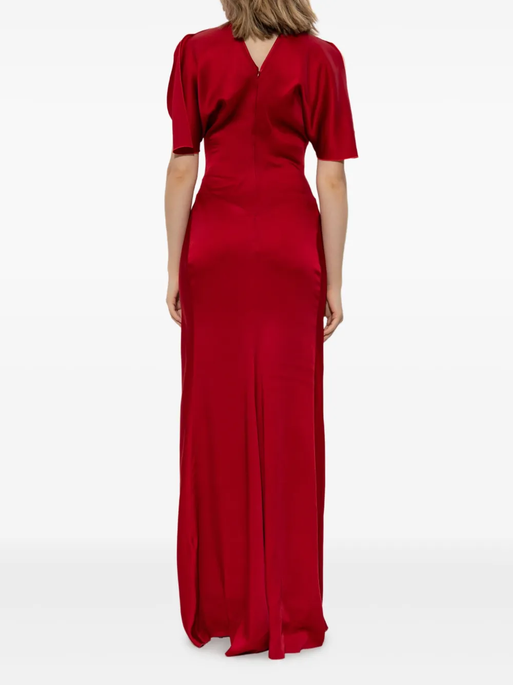 Victoria Beckham Maxi-jurk met gedrapeerd detail Rood