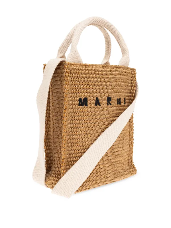 Marni ラフィア ハンドバッグ | ニュートラル | FARFETCH JP