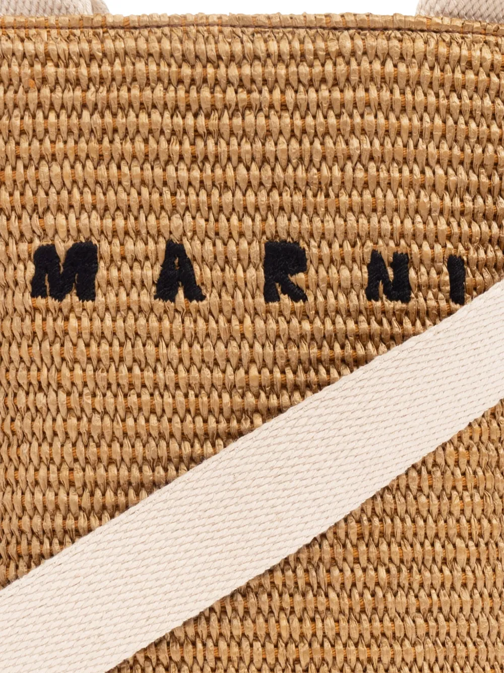 Marni Geweven shopper Beige