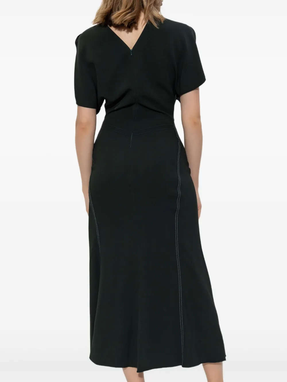 Victoria Beckham Jurk met pofmouwen Groen