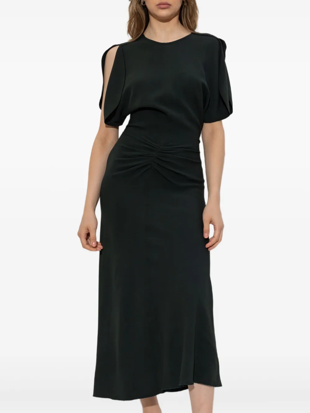 Victoria Beckham Jurk met pofmouwen Groen