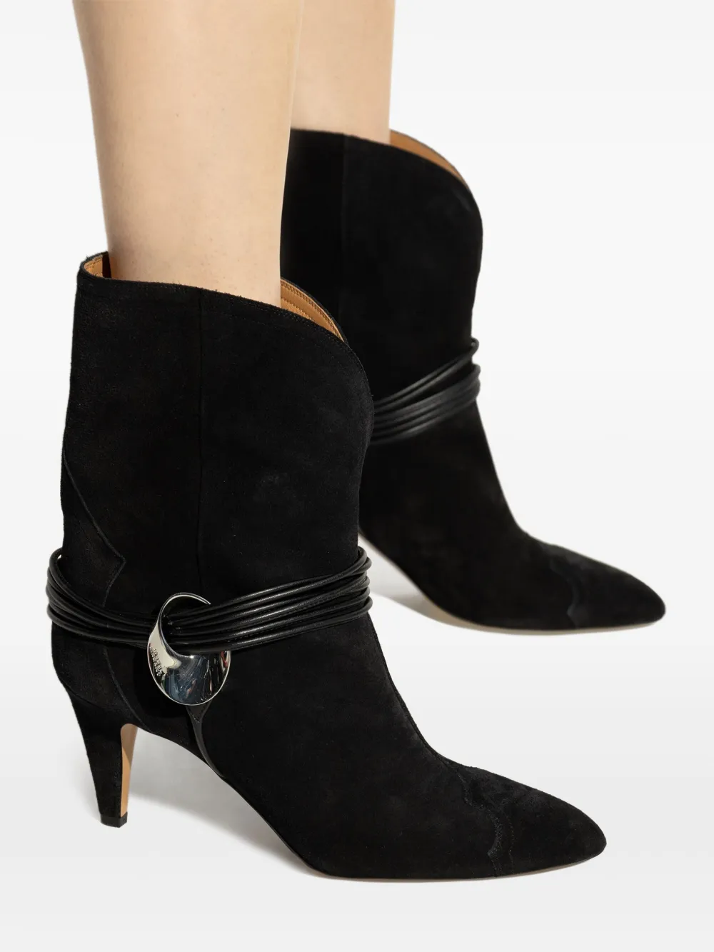 ISABEL MARANT leather ankle boots Black
