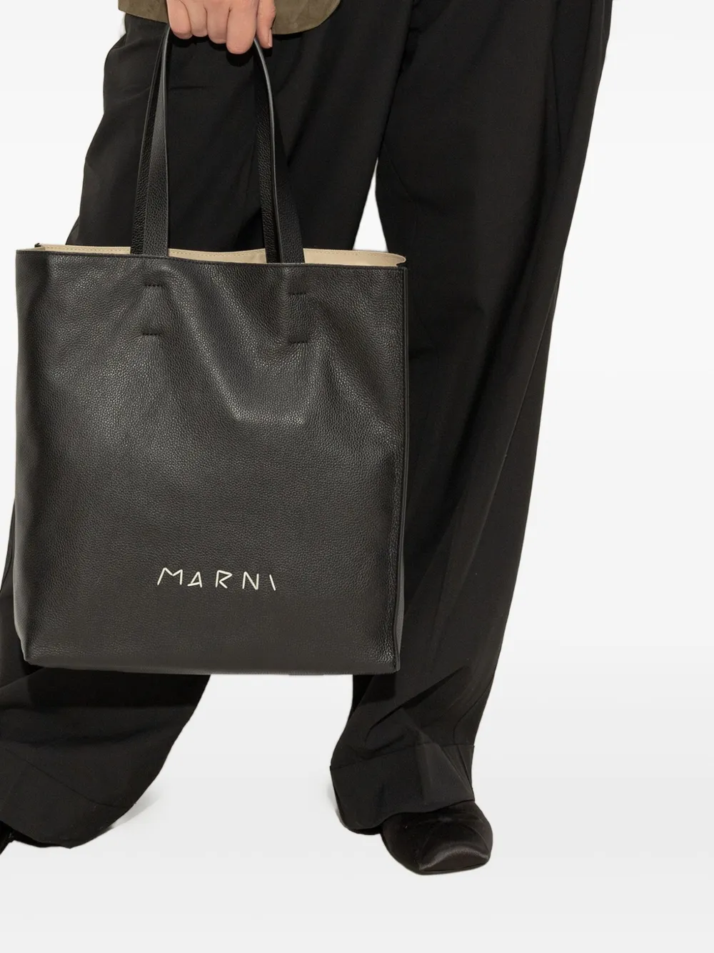 Marni leather ballet flats Black