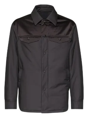 Prada Re-Nylon Shirt Jacket | Black | FARFETCH PL
