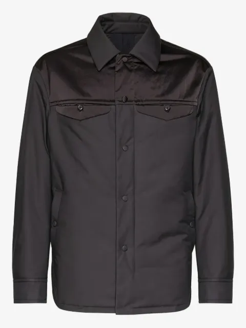 Ferragamo sobrecamisa con panel satinado